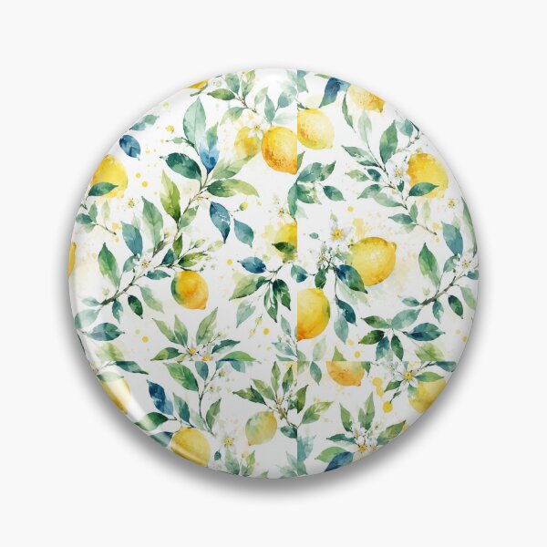 Item preview, Watercolor Lemon Blossom Botanical Pattern Elegant Citrus designed and sold by Moizento.