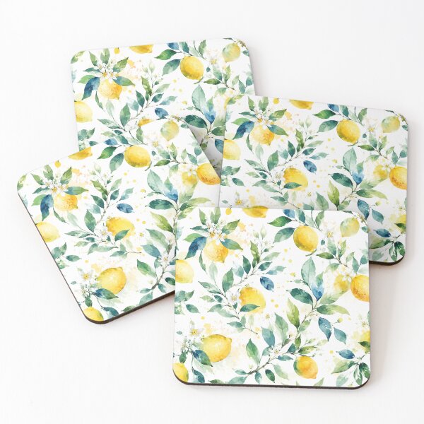 Item preview, Watercolor Lemon Blossom Botanical Pattern Elegant Citrus designed and sold by Moizento.
