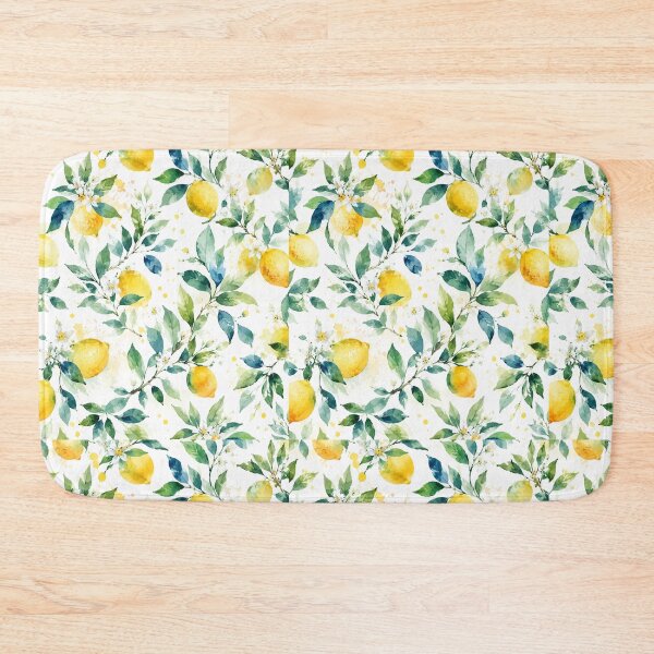 Item preview, Watercolor Lemon Blossom Botanical Pattern Elegant Citrus designed and sold by Moizento.