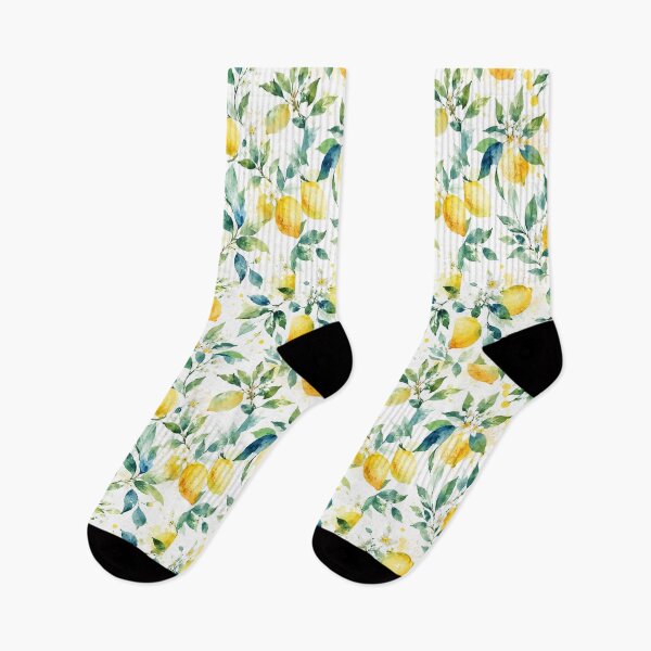 Item preview, Watercolor Lemon Blossom Botanical Pattern Elegant Citrus designed and sold by Moizento.