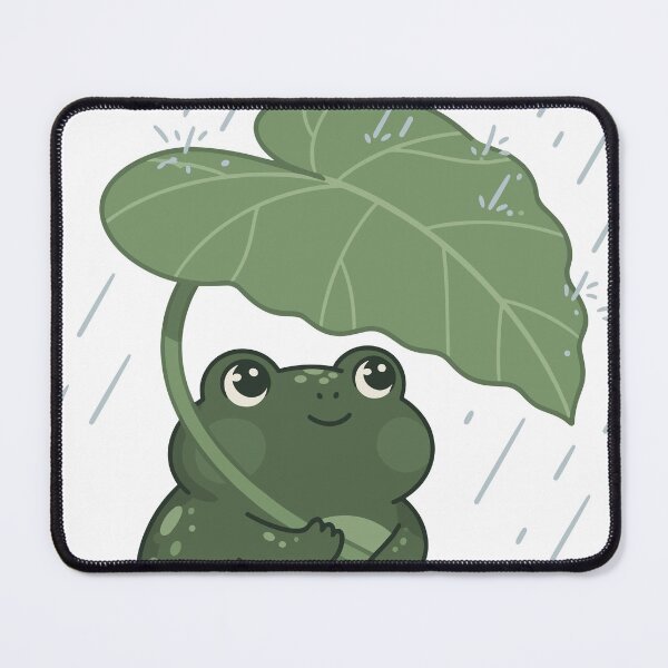 Item preview, Rainy Day Frog Leaf Umbrella Sticker | Cute Goblincore Frog designed and sold by diegomenjivar92.