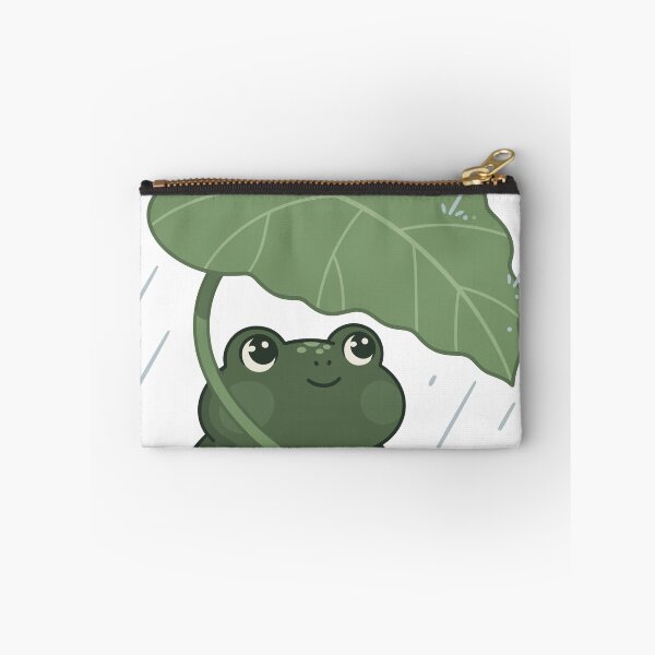 Item preview, Rainy Day Frog Leaf Umbrella Sticker | Cute Goblincore Frog designed and sold by diegomenjivar92.