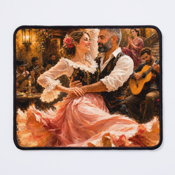 Item preview, Romantic Mediterranean Oil Style painting designed and sold by CottageArtistry.