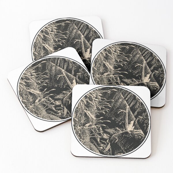 Item preview, Macro Forest Floor | Botanical ink art designed and sold by Linoluca.