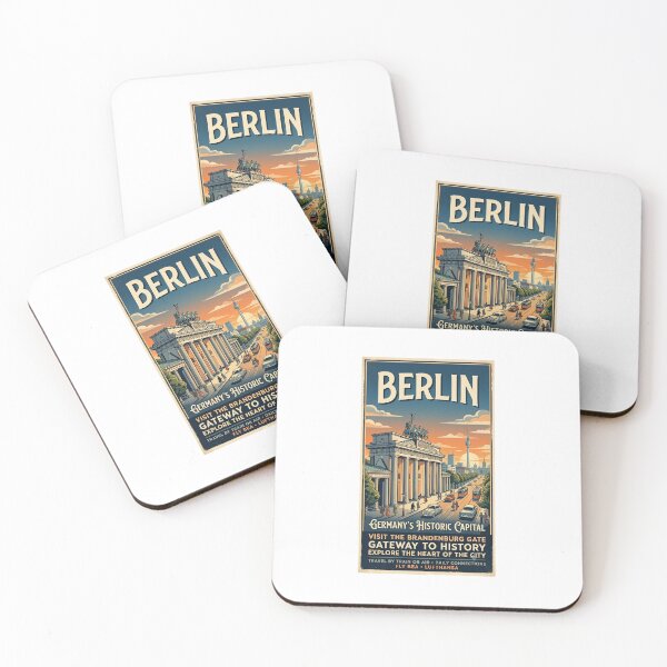 Item preview, Berlin retro travel poster designed and sold by Enzomartinelli1.