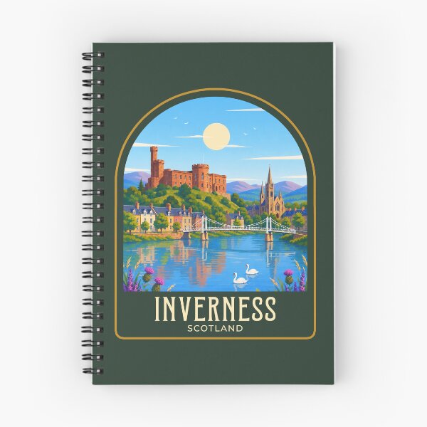 Item preview, Inverness Vintage Travel Illustration designed and sold by HomeLivingCo.