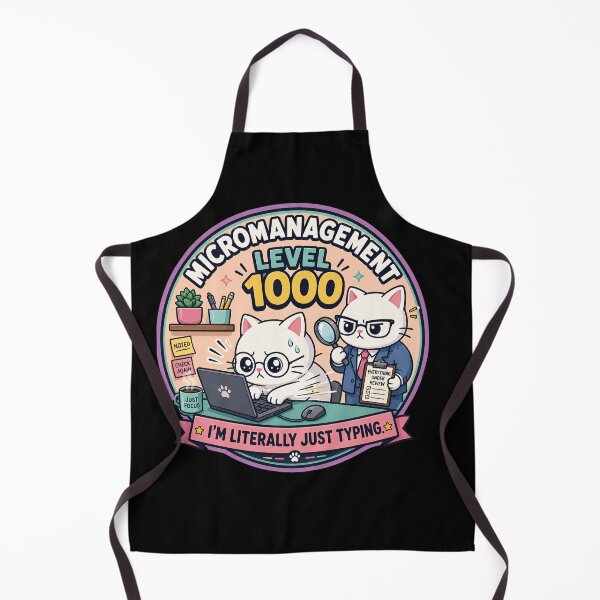 Item preview, Micromanagement Level 1000 Funny Office Cat designed and sold by thirtyonestars.