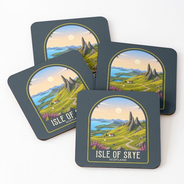 Item preview, Isle of Skye Vintage Travel Illustration designed and sold by HomeLivingCo.