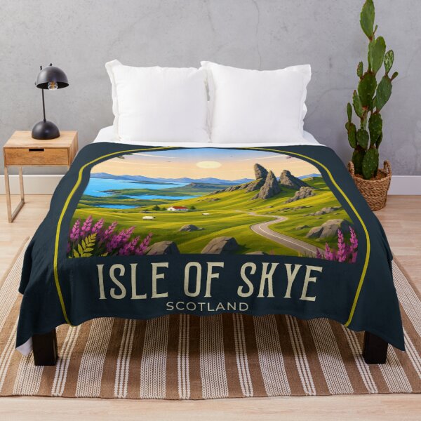 Item preview, Isle of Skye Vintage Travel Illustration designed and sold by HomeLivingCo.