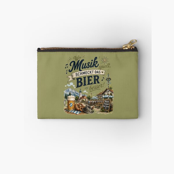 Item preview, Funny Bavarian Beer Garden Design – "Wo Musik spielt, schmeckt das Bier besser" designed and sold by Alpine-Ink.