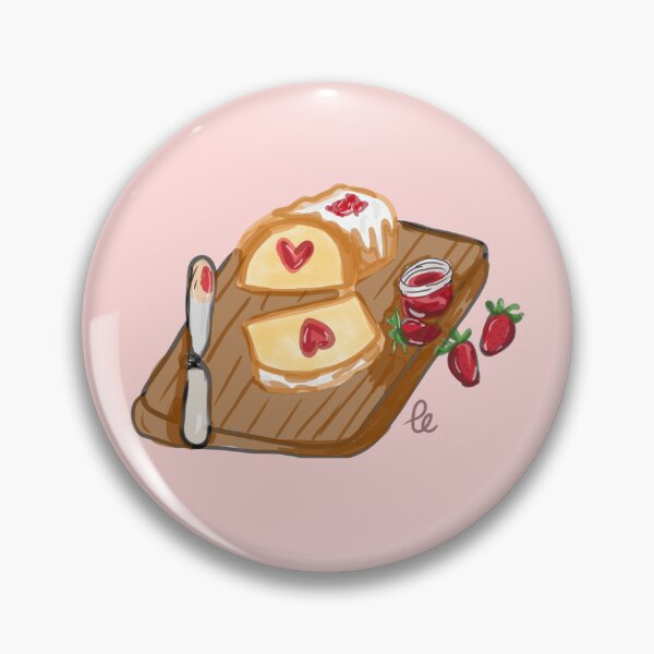 Item preview, Cute Strawberry Jam Toast Ilustration  designed and sold by lilylightstudio.