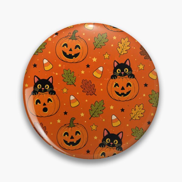 Item preview, Pumpkins and Black Cats  designed and sold by InkandHollowBooks.