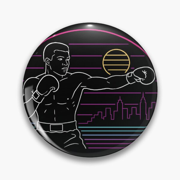 Item preview, ALI | Retro Heavyweight Boxing Neon Line Art designed and sold by pixiedustpaint.
