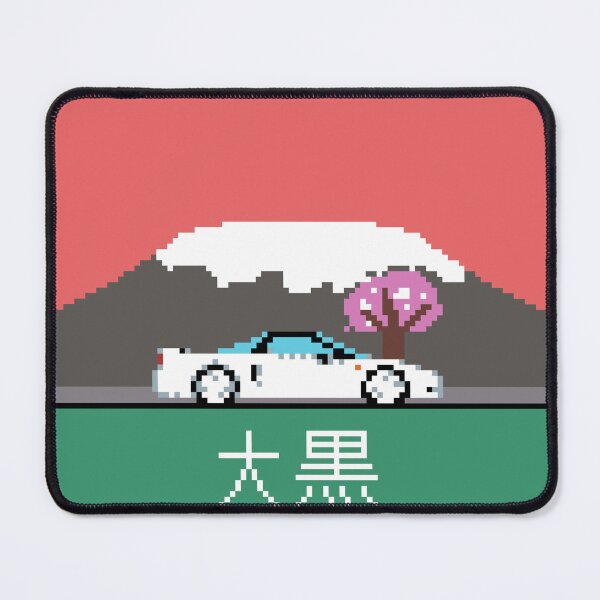 Item preview, Retro JDM Sports Car with Mount Fuji and Cherry Blossom designed and sold by OpenTabsDesigns.
