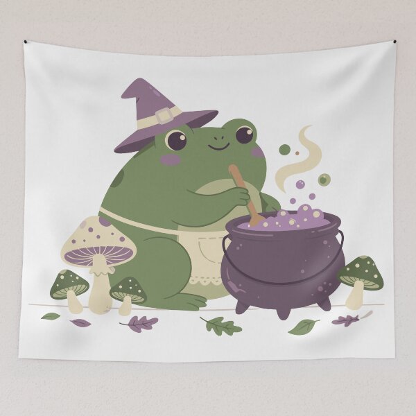 Item preview, Witch Frog Potion Sticker | Cottagecore Goblincore Frog Gift designed and sold by diegomenjivar92.