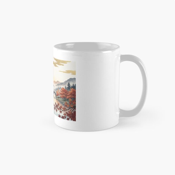 Item preview, Japanese Autumn Wall Art – Autumn Maple Landscape | Ukiyo-e Inspired Japandi Art Print designed and sold by Sakura-Yudouhu.