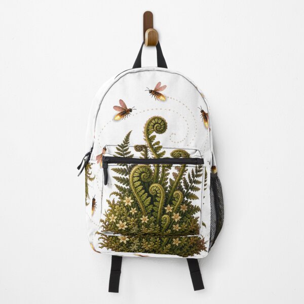 Item preview, Fireflies Around a Fern Spiral designed and sold by Freshloop Studio | Whimsical Vintage Art.
