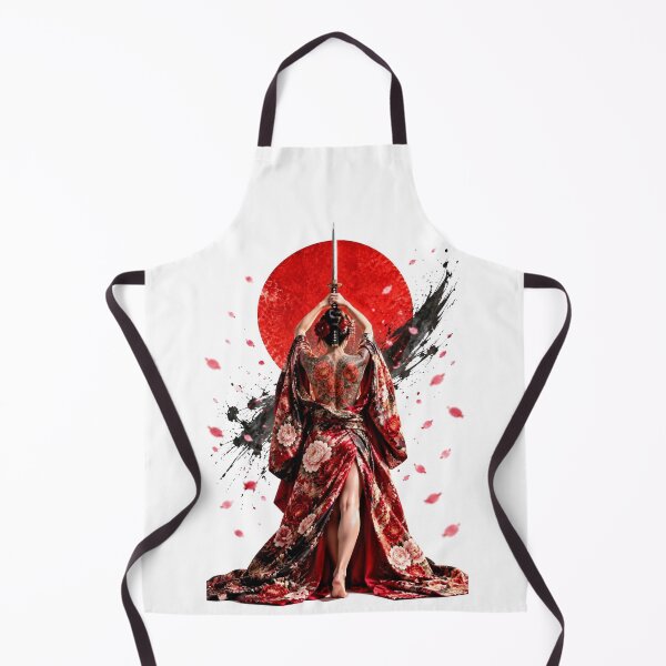 Item preview, Japanese Warrior with Katana - Red Kimono and Rising Sun designed and sold by Natalia-Vlad.