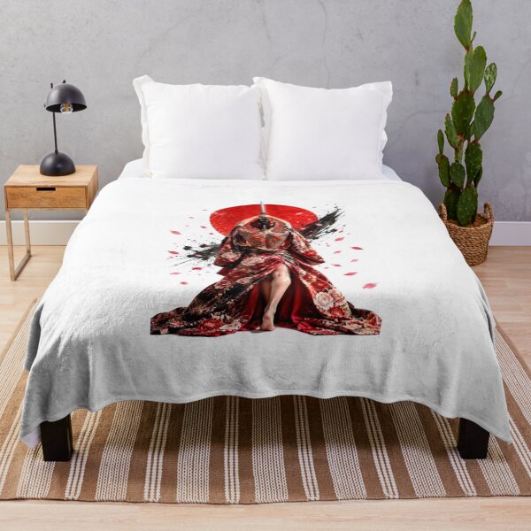 Item preview, Japanese Warrior with Katana - Red Kimono and Rising Sun designed and sold by Natalia-Vlad.