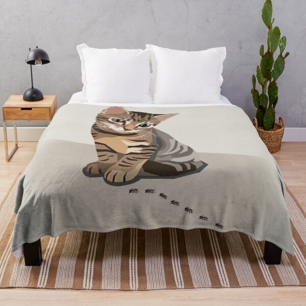 Item preview, Kitten looking at ants designed and sold by NorthNook.