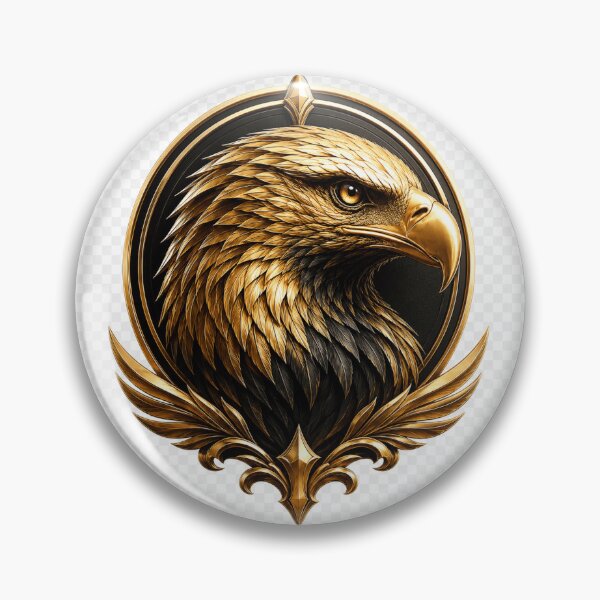 Item preview, Golden Eagle Luxury Emblem | Premium Gold Falcon Artwork designed and sold by MZAgency.
