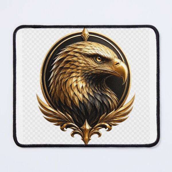 Item preview, Golden Eagle Luxury Emblem | Premium Gold Falcon Artwork designed and sold by MZAgency.