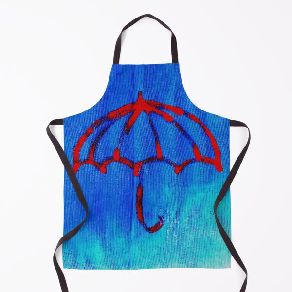 Item preview, Red Umbrella - Abstract Expressionist Cobalt Blue Canvas Art designed and sold by MAMA.art.Rio <Marsailhe_Milward>.
