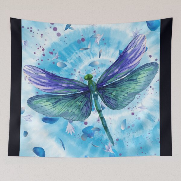 Item preview, Blue Tie Dye Dragonfly designed and sold by MountainRoisin.