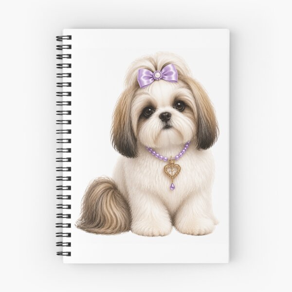 Item preview, Elegant Shih Tzu Princess Luxury Pearl Necklace Glam Dog Portrait designed and sold by RoPrincess.