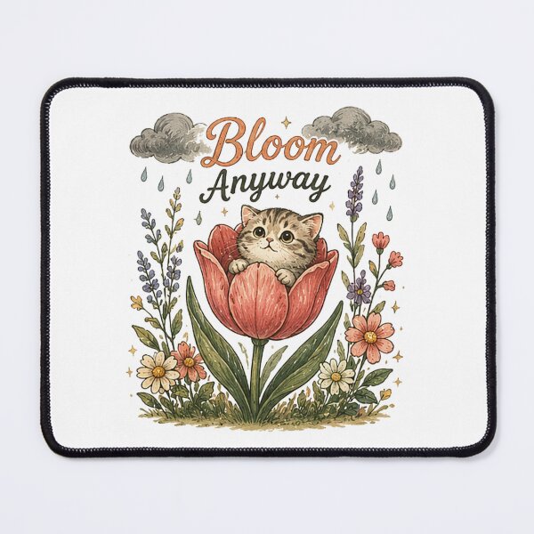 Item preview, Bloom Anyway | cute cat designed and sold by Spark Cottage.