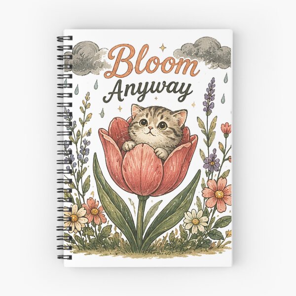 Item preview, Bloom Anyway | cute cat designed and sold by Spark Cottage.