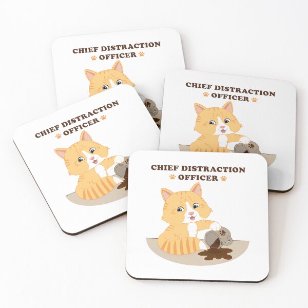 Item preview, Whimsy Animal Cat (Chief Distraction Officer) designed and sold by MascarenoM.