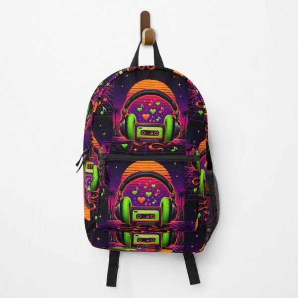 Item preview, Retro Synthwave Cassette and Headphones Pixel Art designed and sold by StudioCnr.