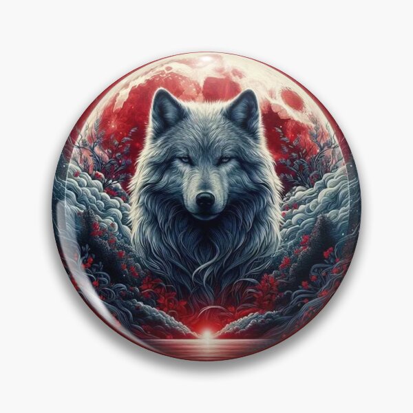 Item preview, Crimson Moon Wolf designed and sold by INKRebelGraphic.