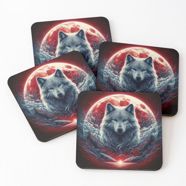 Item preview, Crimson Moon Wolf designed and sold by INKRebelGraphic.