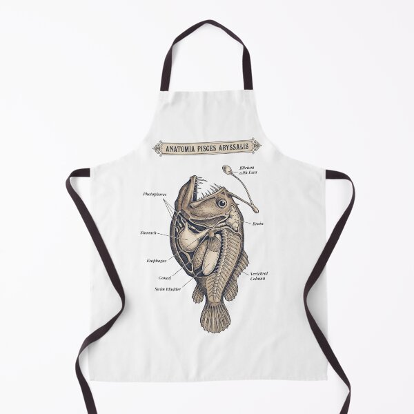 Item preview, Anglerfish Anatomy Vintage Scientific Diagram Deep Sea Print designed and sold by NullSpacePrints.