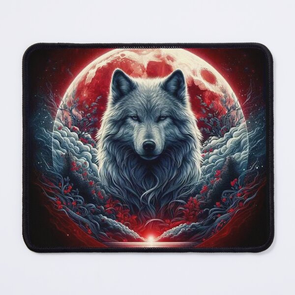 Item preview, Crimson Moon Wolf designed and sold by INKRebelGraphic.