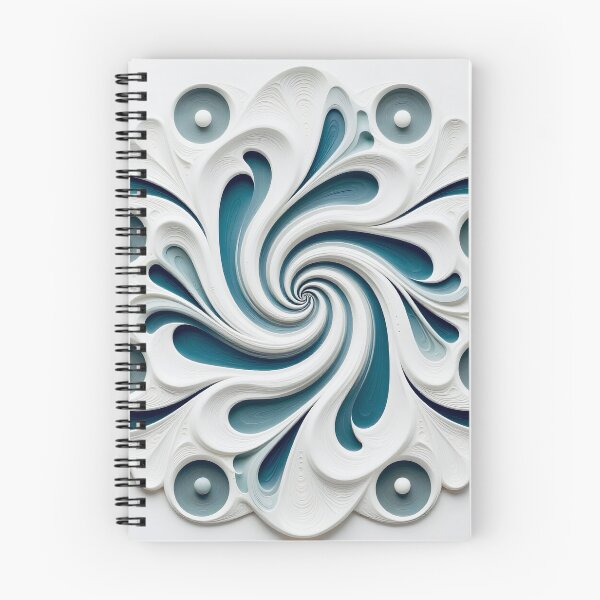 Item preview, Intricate Spiral Mandala in Blue and White  designed and sold by Vicky Brago-Mitchell®.