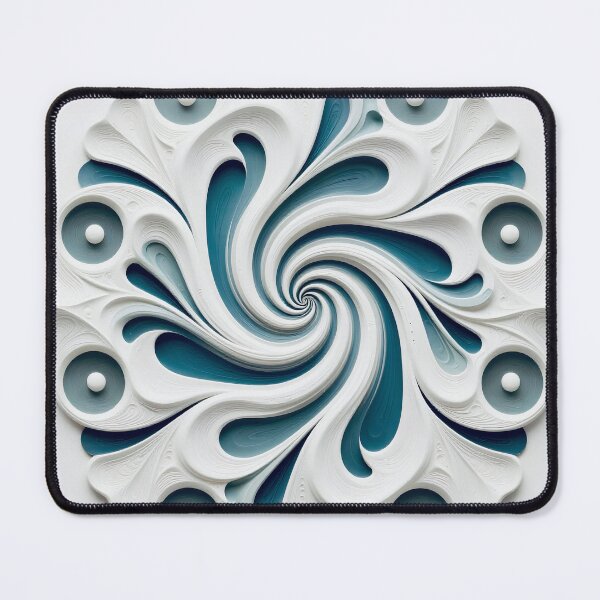 Item preview, Intricate Spiral Mandala in Blue and White designed and sold by Vicky Brago-Mitchell®.