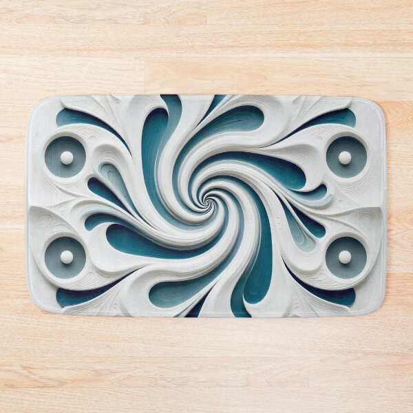 Item preview, Intricate Spiral Mandala in Blue and White  designed and sold by Vicky Brago-Mitchell®.