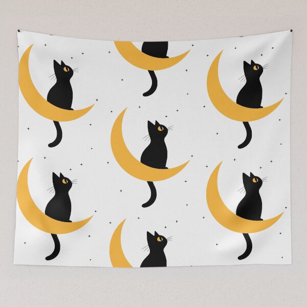 Item preview, Minimalist Lunar Cat designed and sold by DesingsTR.