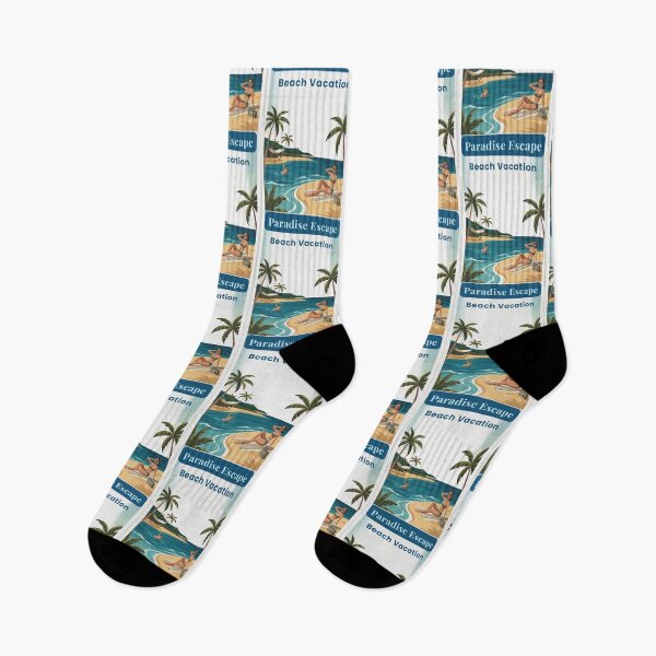 Item preview,  Paradise Escape | Vintage Beach Vacation Travel Art for Beach Lovers designed and sold by AlphaBetulia.