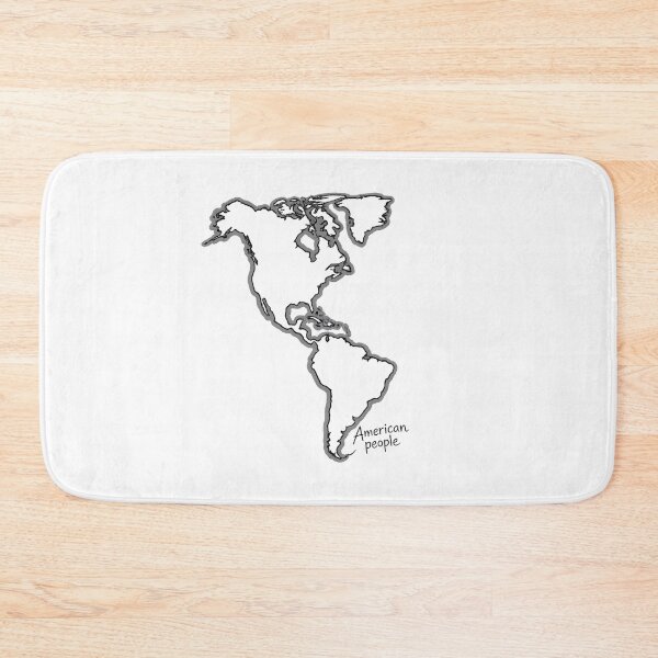 Item preview, American People Map Design | North & South America Outline | Minimalist Geography Travel Graphic Tee, Sticker & Gift designed and sold by Kittcatking.