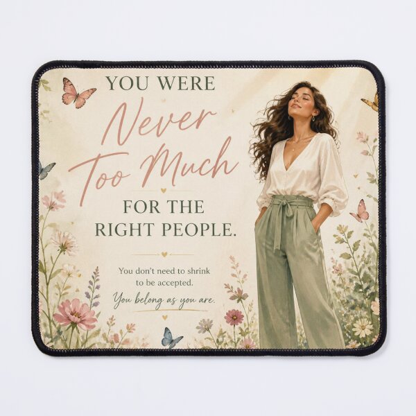 Item preview, You Were Never Too Much designed and sold by Fresh Starts.