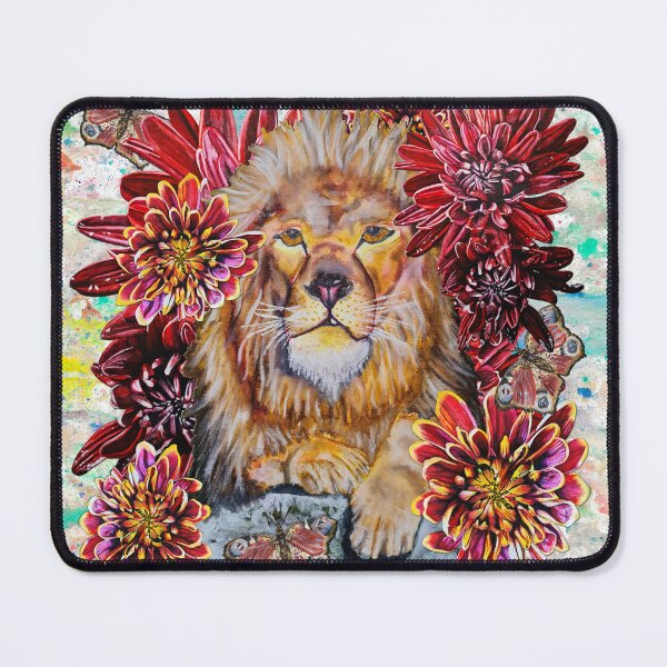 Item preview, Lion, Butterfly, Chrysanthemums Background 1 designed and sold by nastiaart.