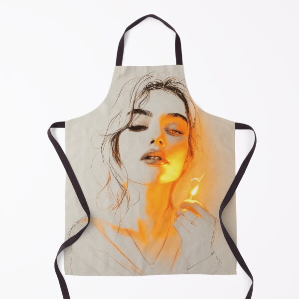 Item preview, Ethereal Woman Portrait Sketch with Golden Light | Minimalist Pencil Art | Aesthetic Wall Art | Modern Female Illustration designed and sold by  Mirai_Art.