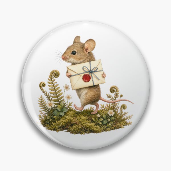 Item preview, Little Mouse with a Wax-Sealed Letter designed and sold by Freshloop Studio | Whimsical Vintage Art.
