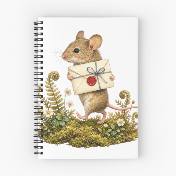 Item preview, Little Mouse with a Wax-Sealed Letter designed and sold by Whimsy Paw Studio | Cute Animal Art.