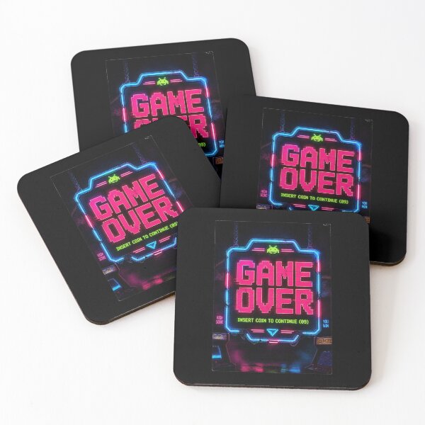 Item preview, Retro Arcade Game Over Neon Pixel Art designed and sold by StudioCnr.