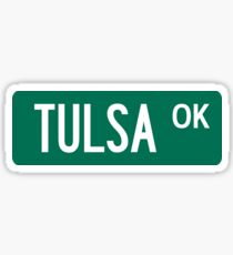 Tulsa, Oklahoma Street Sign Sticker
